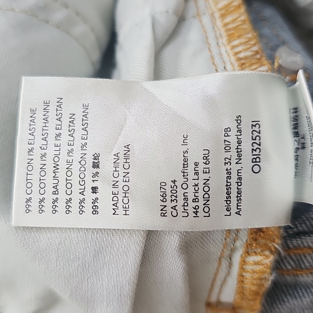 Anthropologie Pilcro The Vintage Straight Distressed Denim High Rise Jeans Sz 25 - Picture 11 of 16